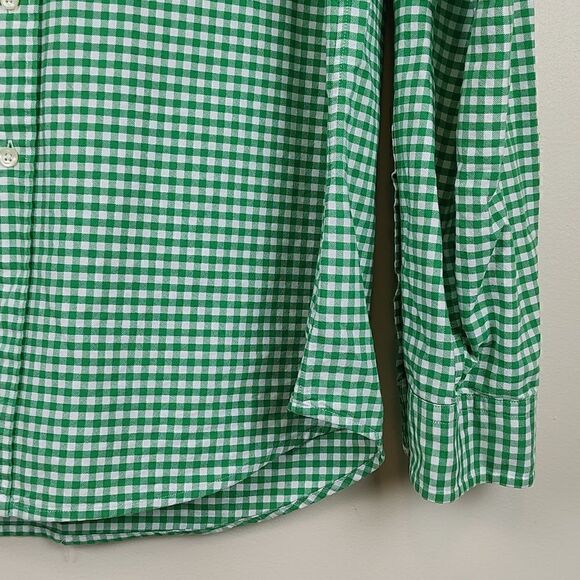 Ralph Lauren Slim Fit Green Gingham Long Sleeve Button Down Shirt Size XL - Picture 4 of 10